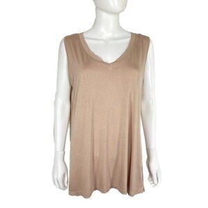 Women’s Beige V-Neck Tank
